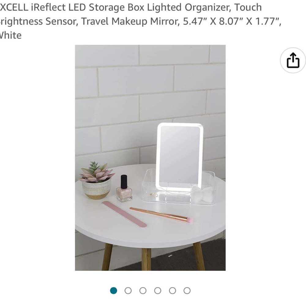 LED Mirror and Storage Compartment